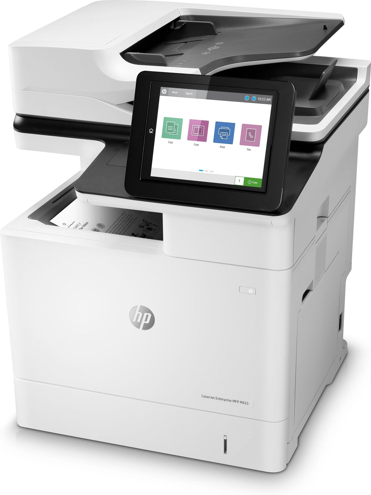 HP LJ ENT M633FH MONO MFP, A4, 71PPM, 2 TRAYS, DUPLEX, NETWORK, FAX,