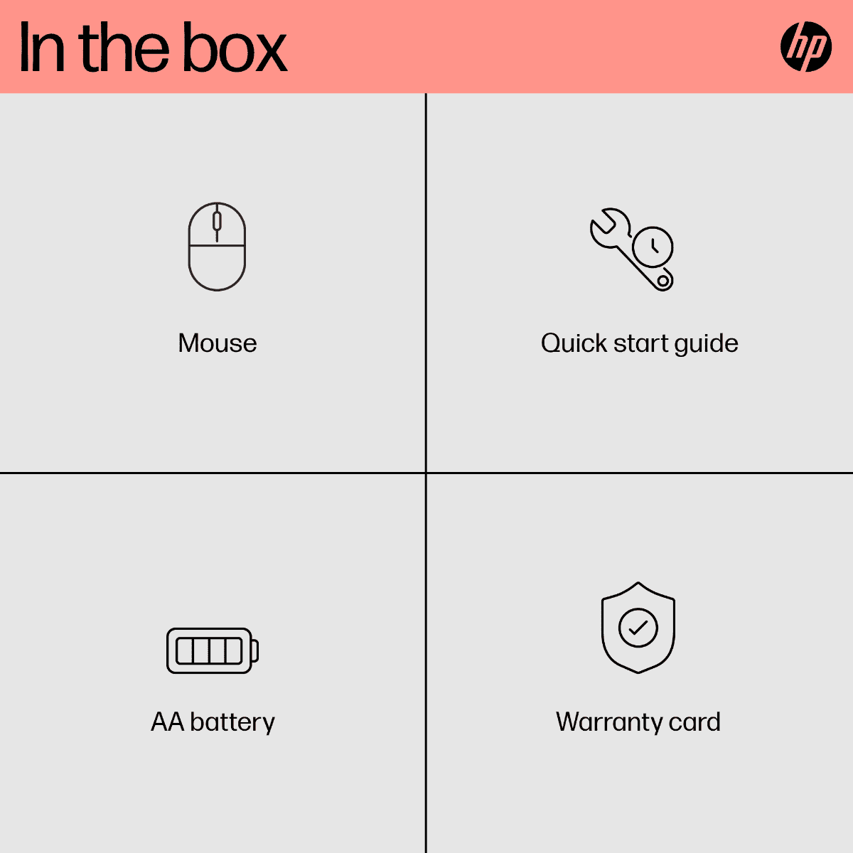 HP MOUSE 240 BLK BT WHITE