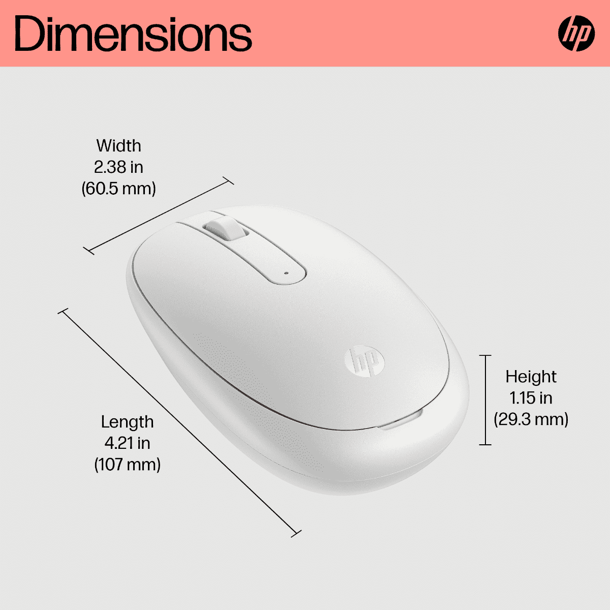 HP MOUSE 240 BLK BT WHITE