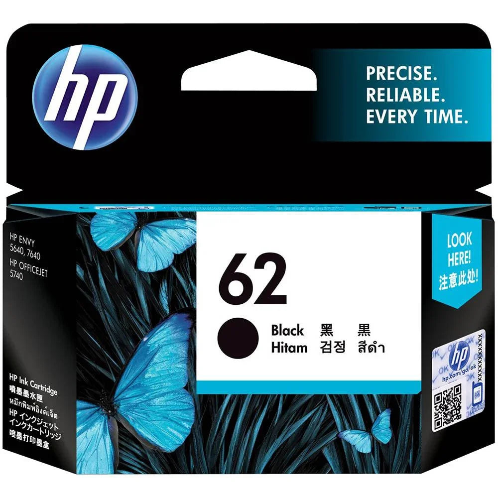 HP NO 62 – Black Ink Cartridge – High Yield Inkjet Cartridge