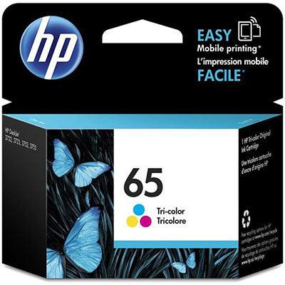 HP NO.65 TRI COLOUR INK N9K01AA 100 PAGES CYAN MAGENTA YELLOW