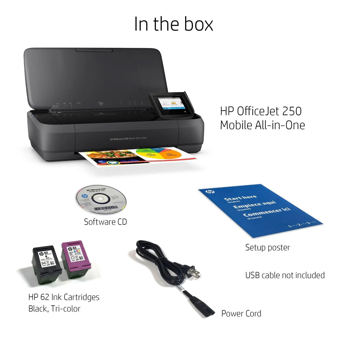 HP OfficeJet 250 – Print / Scan / Copy / Fax / Inkjet / Colour – Wireless Mobile MFP