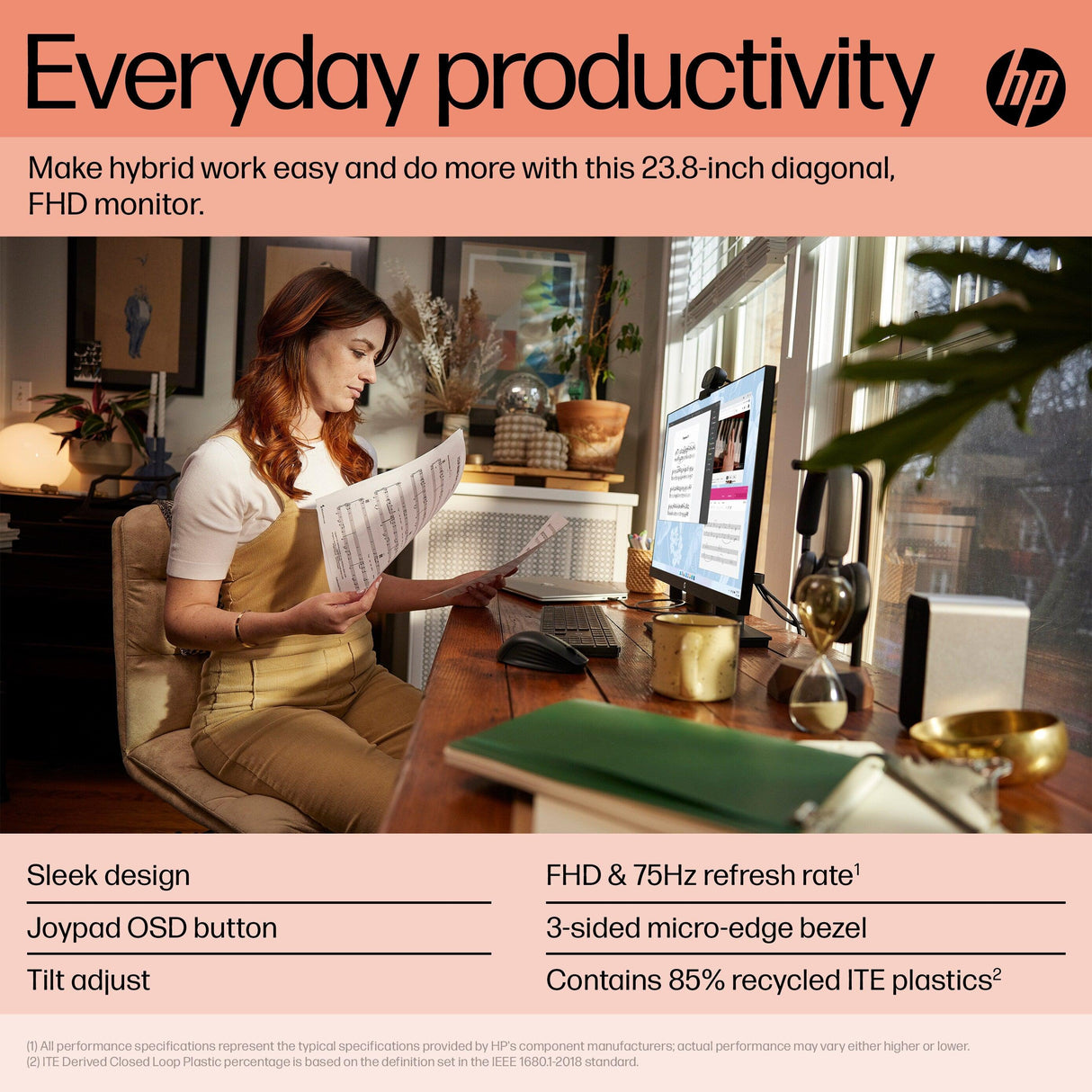 HP P24 G5 FHD Monitor (64X66AA)