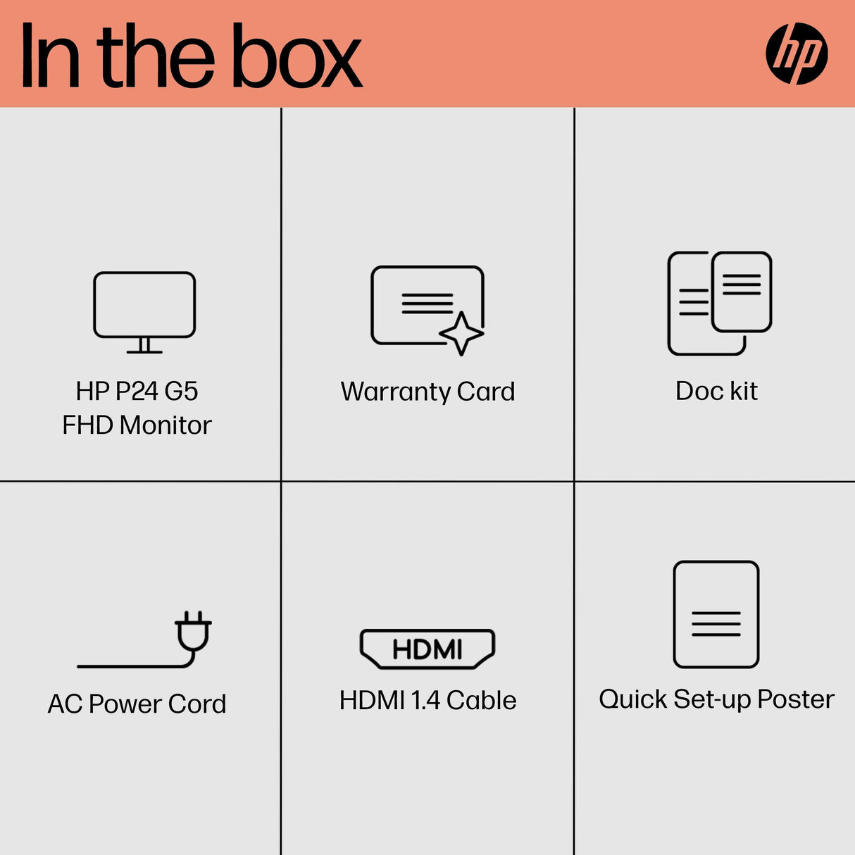 HP P24 G5 FHD Monitor (64X66AA)