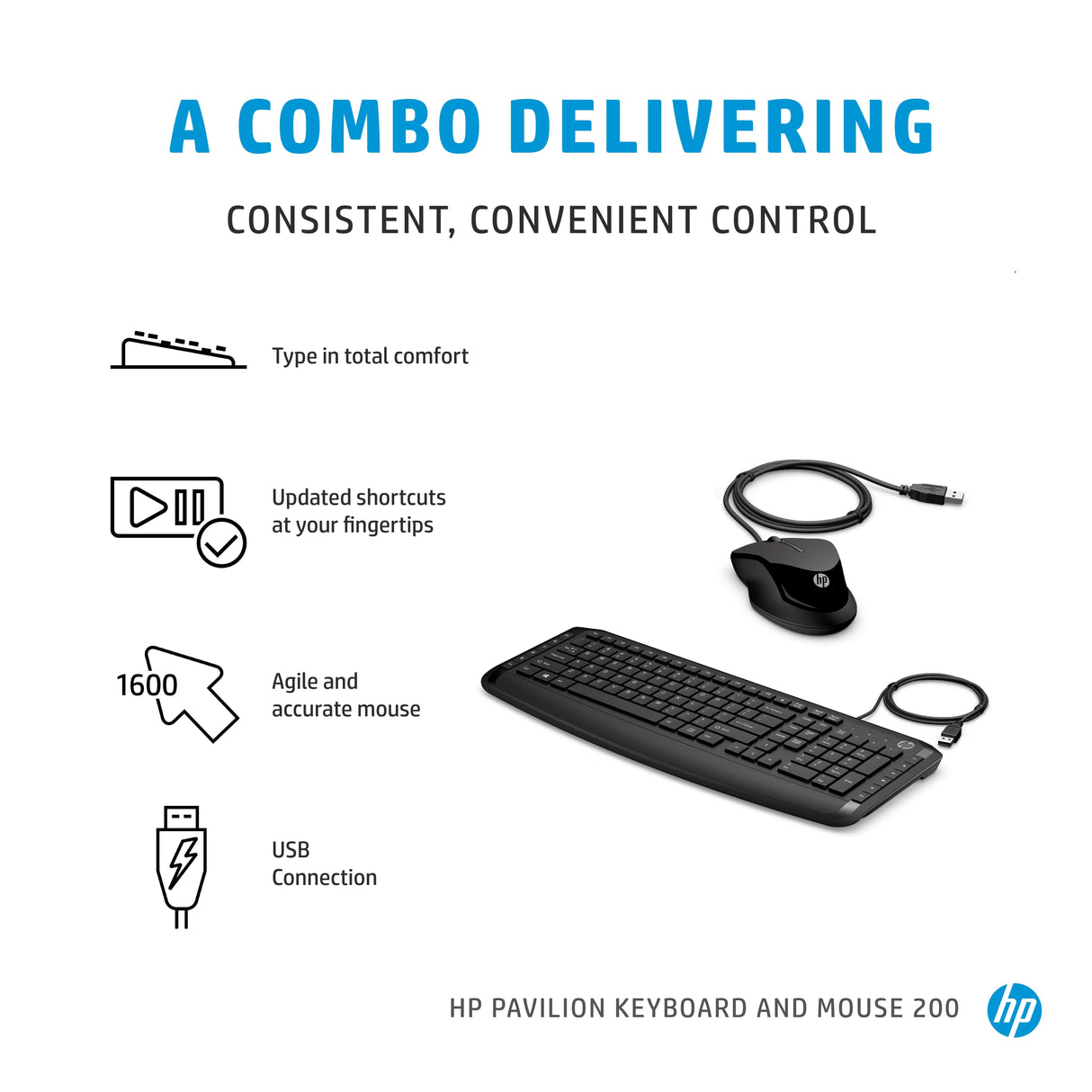 HP Pavilion Keyboard and Mouse 200 (9DF28AA)
