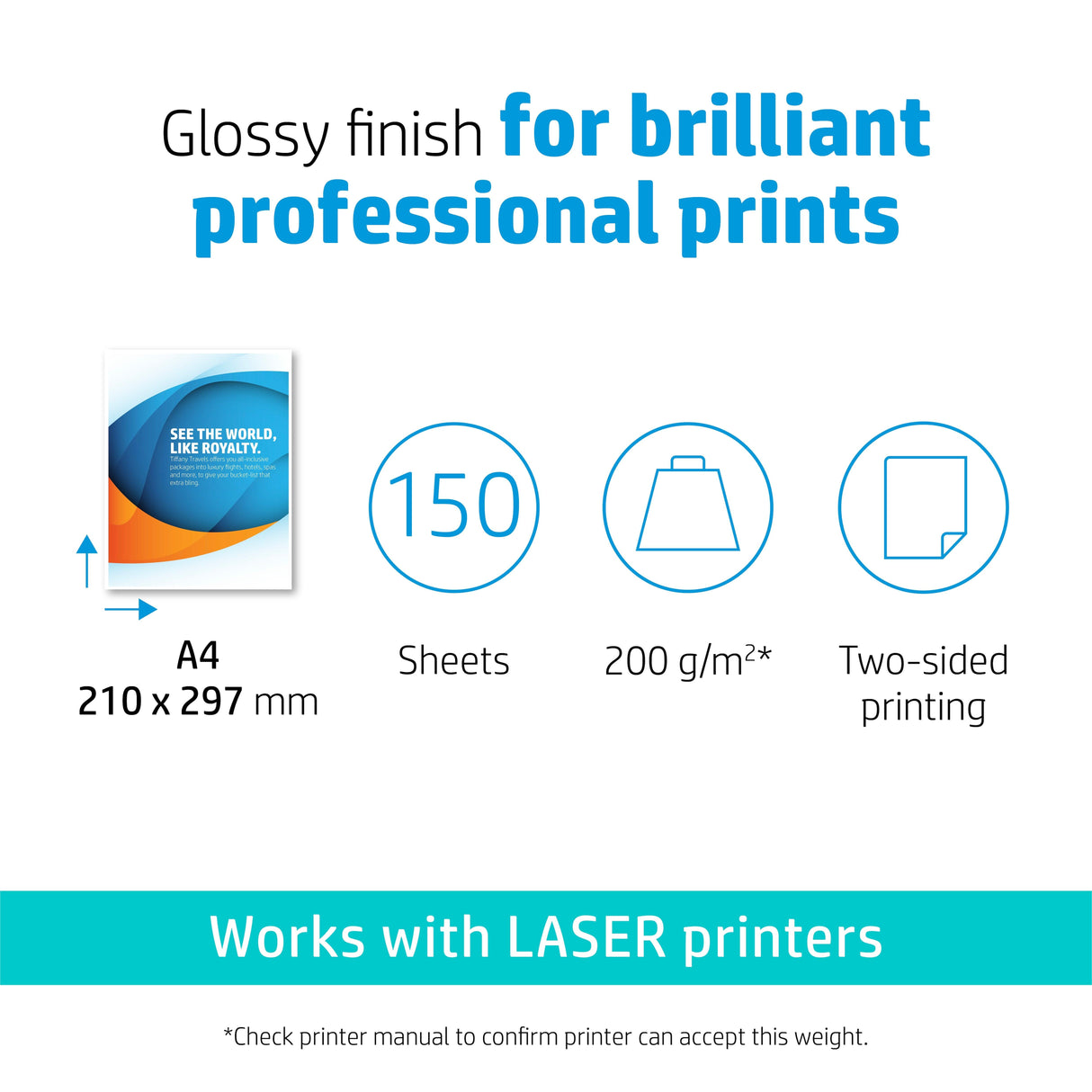 HP Professional Business Paper Glossy 200 g|m2 A4 (210 x 297 mm) 150 sheets (7MV83A)