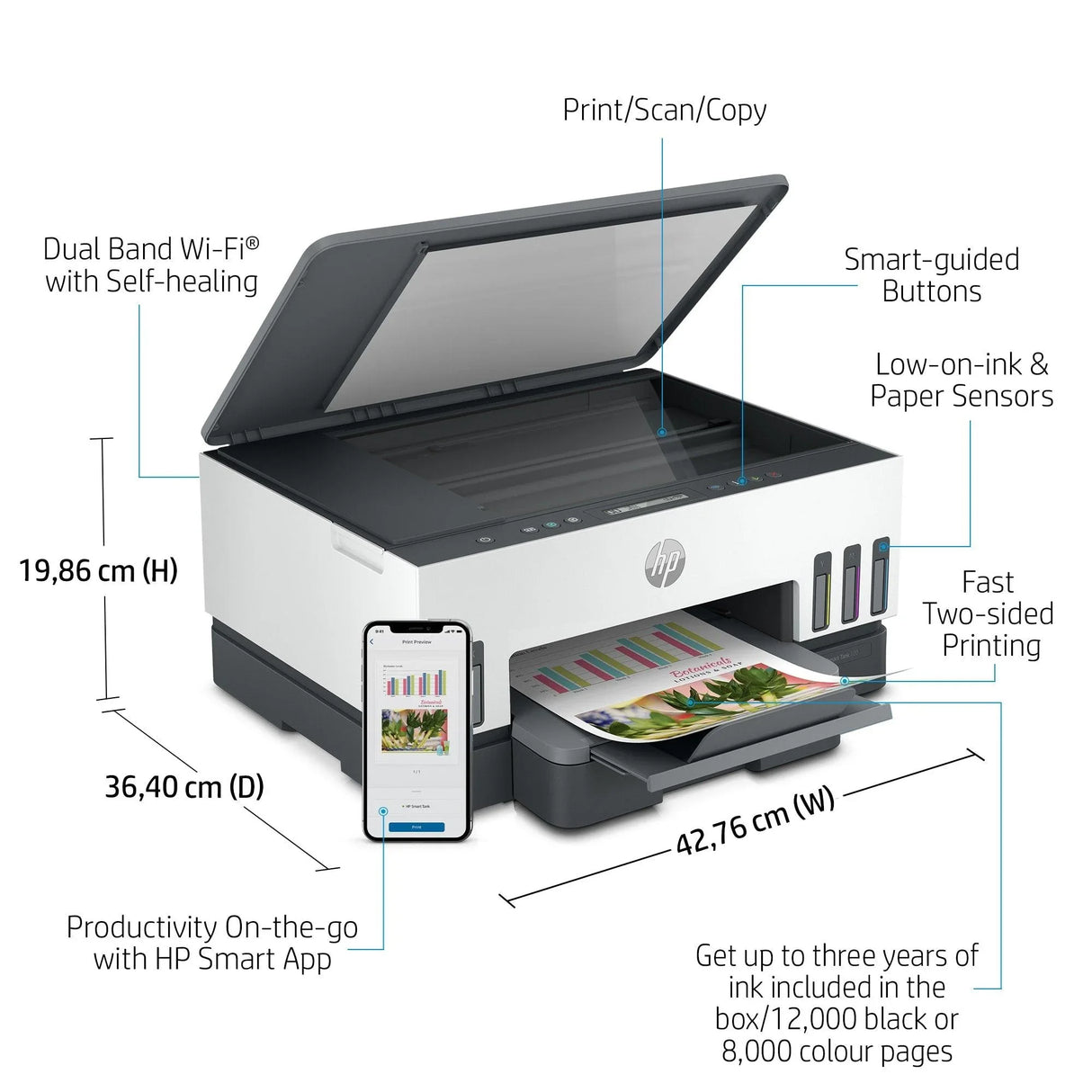 HP SMART TANK 7005 – Print / Scan / Copy / Wireless Inkjet Colour MFP