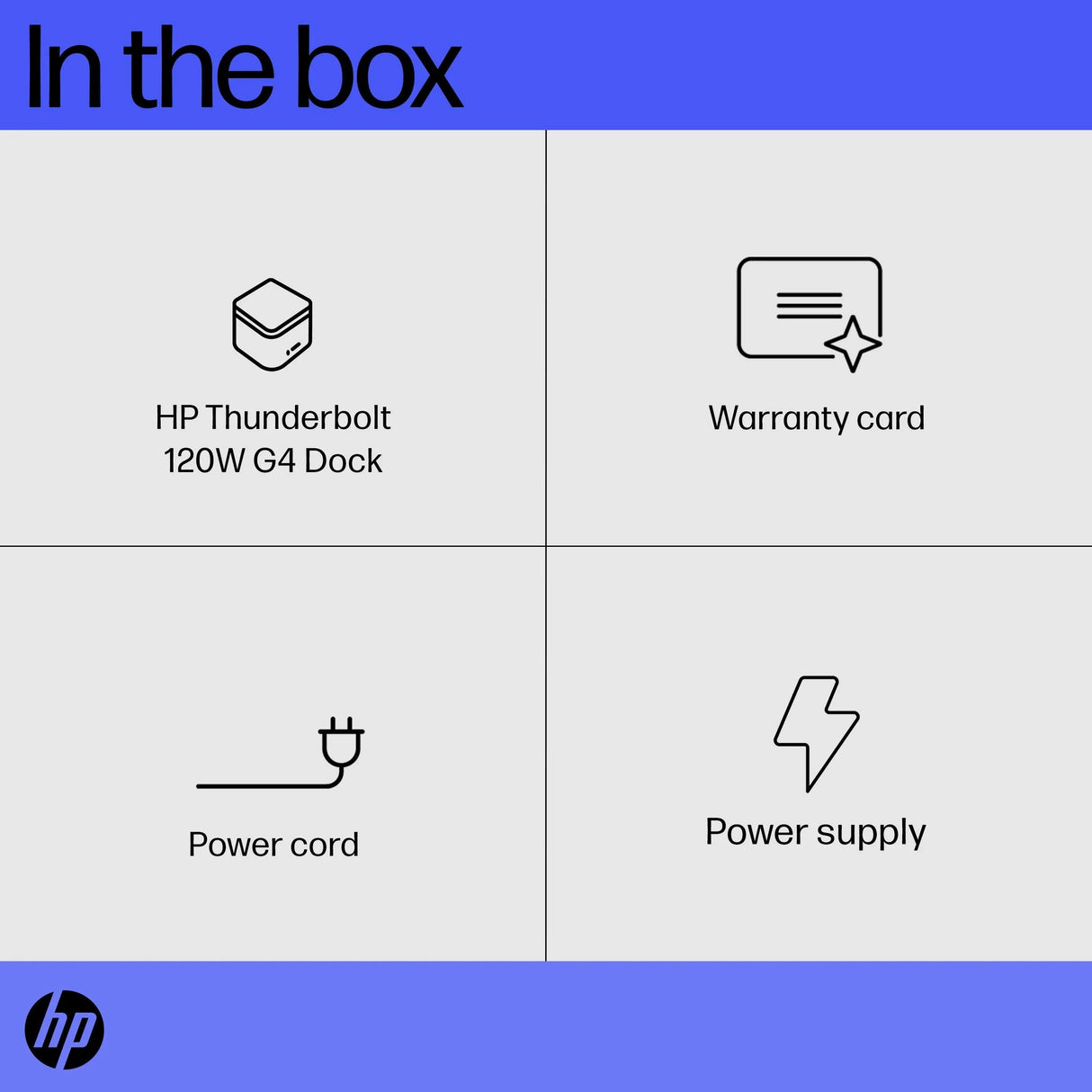HP Thunderbolt Dock 120W G4 – Thunderbolt 4 / 120W PD / HDMI / DP / Ethernet – Docking Station