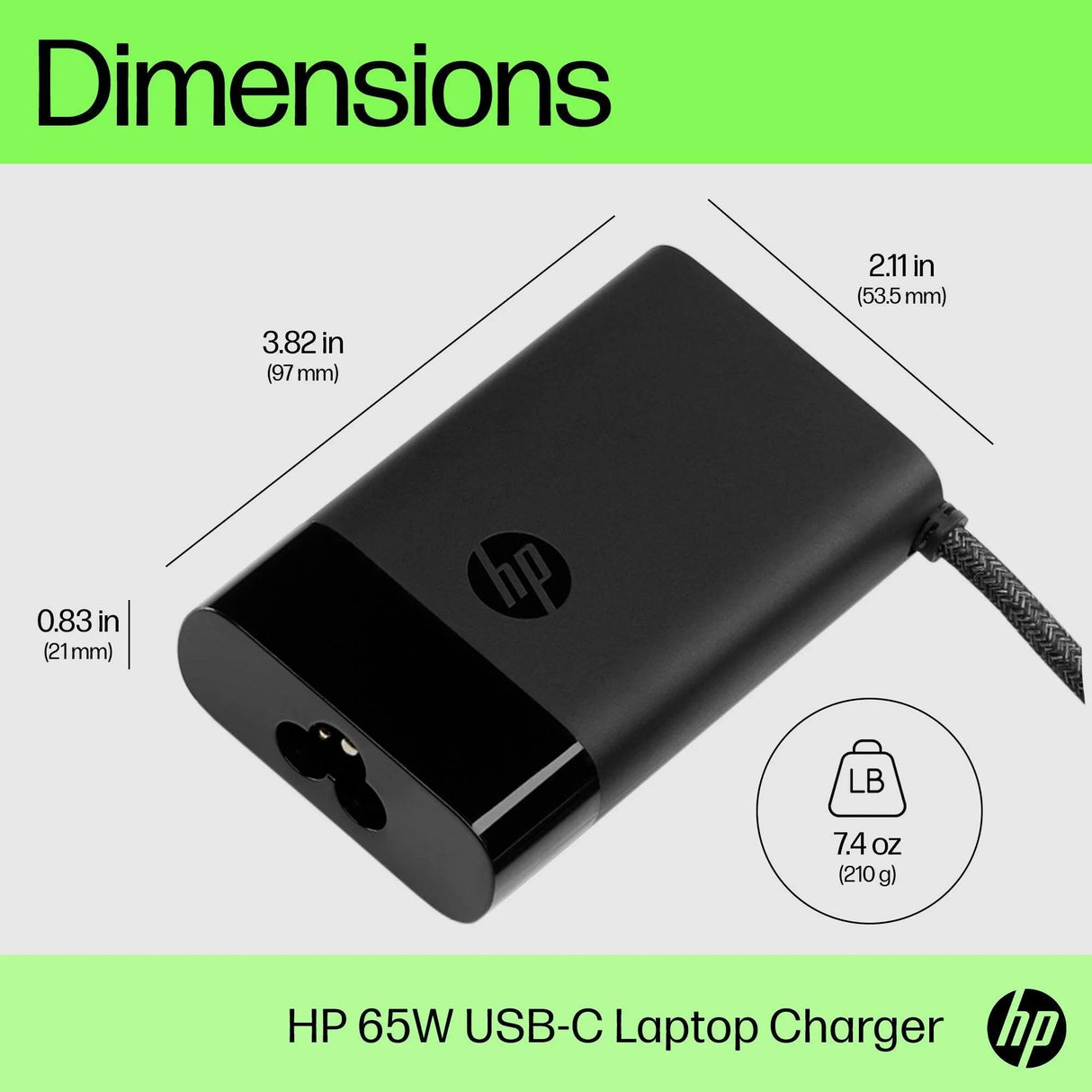 HP 671R2AA – 65W / USB-C / PD – Laptop Charger