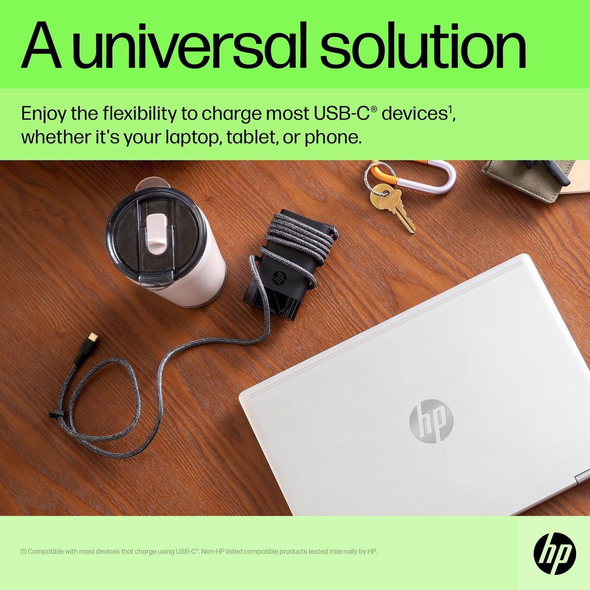 HP 671R2AA – 65W / USB-C / PD – Laptop Charger