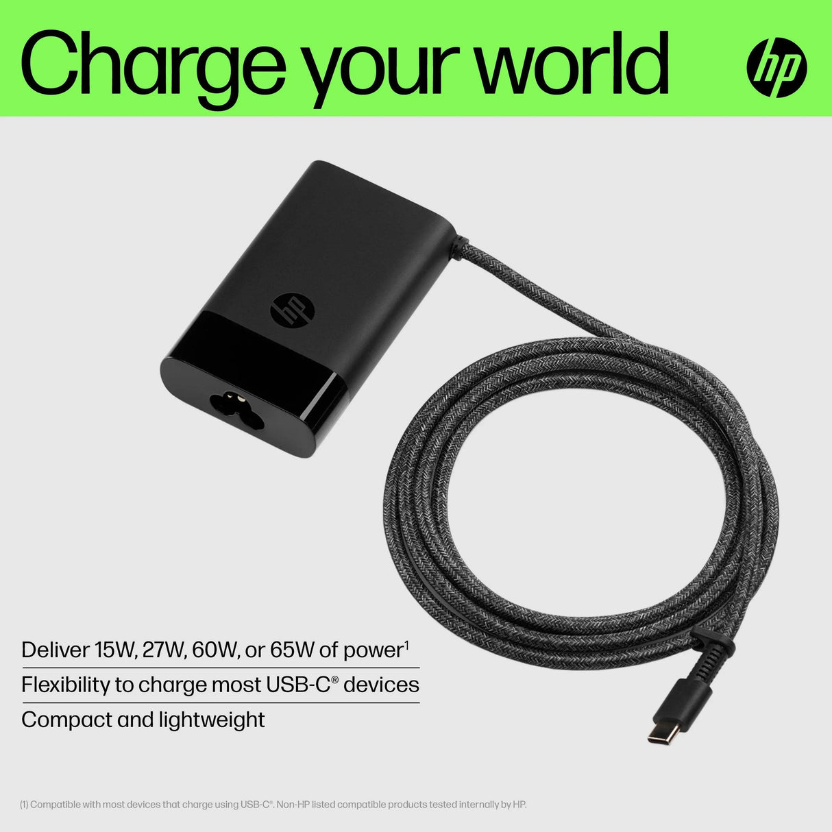 HP 671R2AA – 65W / USB-C / PD – Laptop Charger