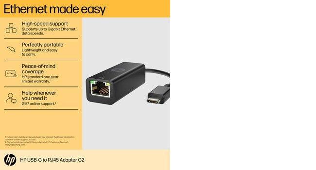 HP USB-C to RJ45 Adapter G2 (4Z527AA)