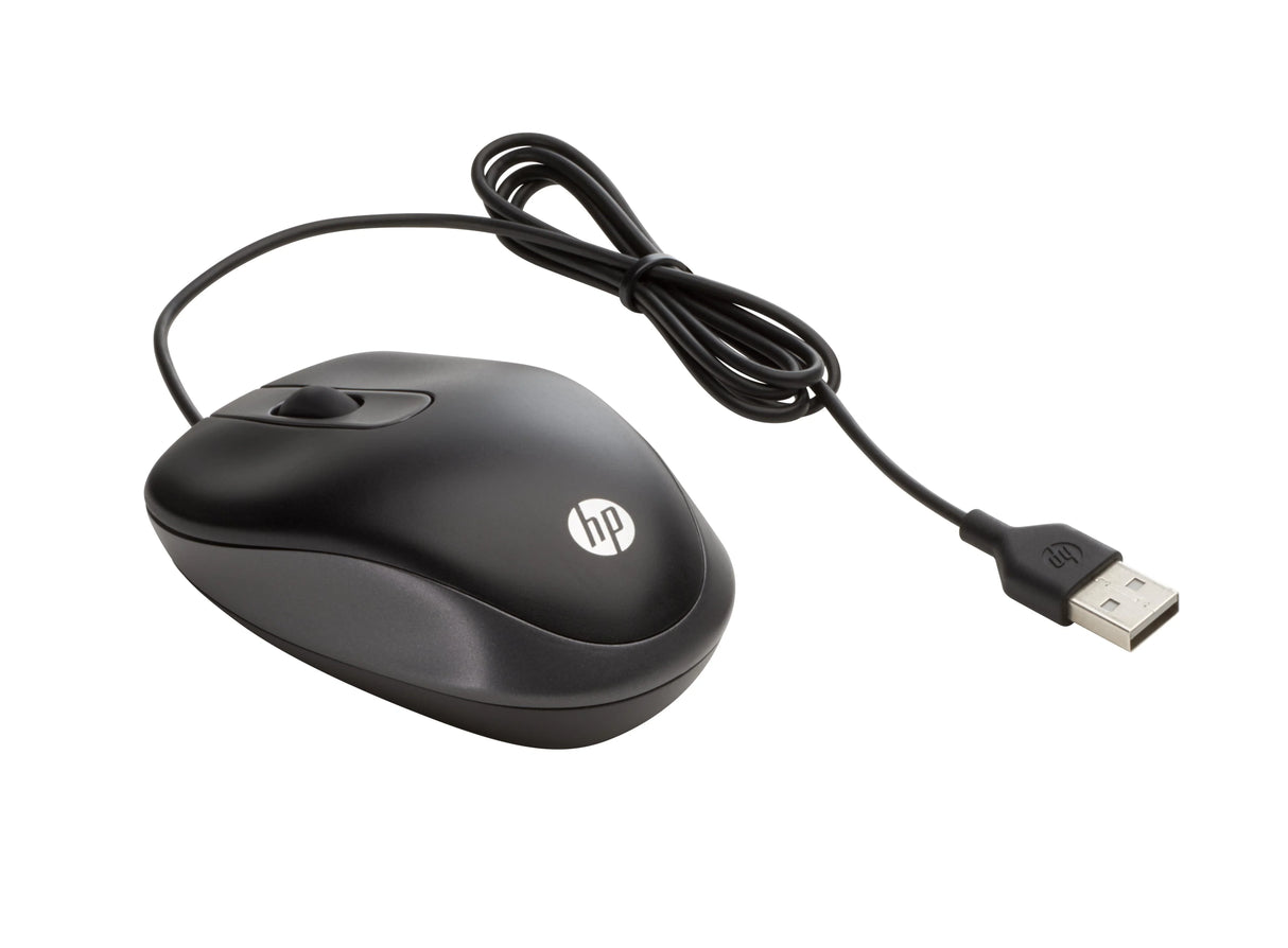 HP G1K28AA – Wired USB / 1200 DPI / Lightweight – Travel Mouse