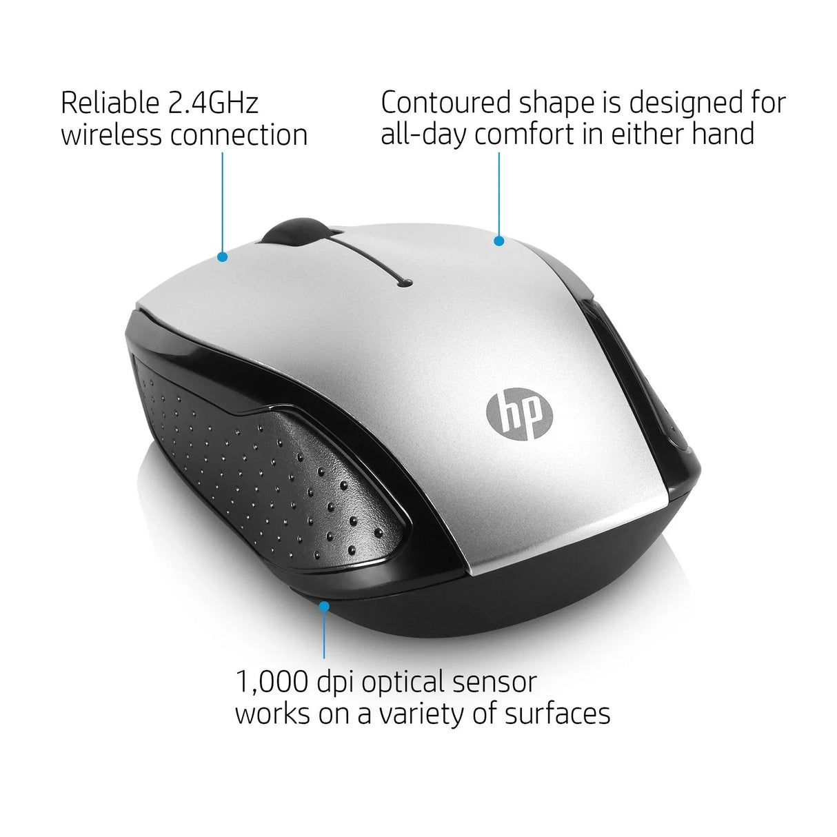 HP Wireless Mouse 200 – Wireless 2.4GHz / 1200 DPI / Ambidextrous – Office Wireless Mouse