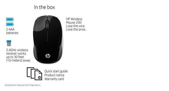 HP Wireless Mouse 200 – Wireless 2.4GHz / 1200 DPI / Silent Click – Office Wireless Mouse