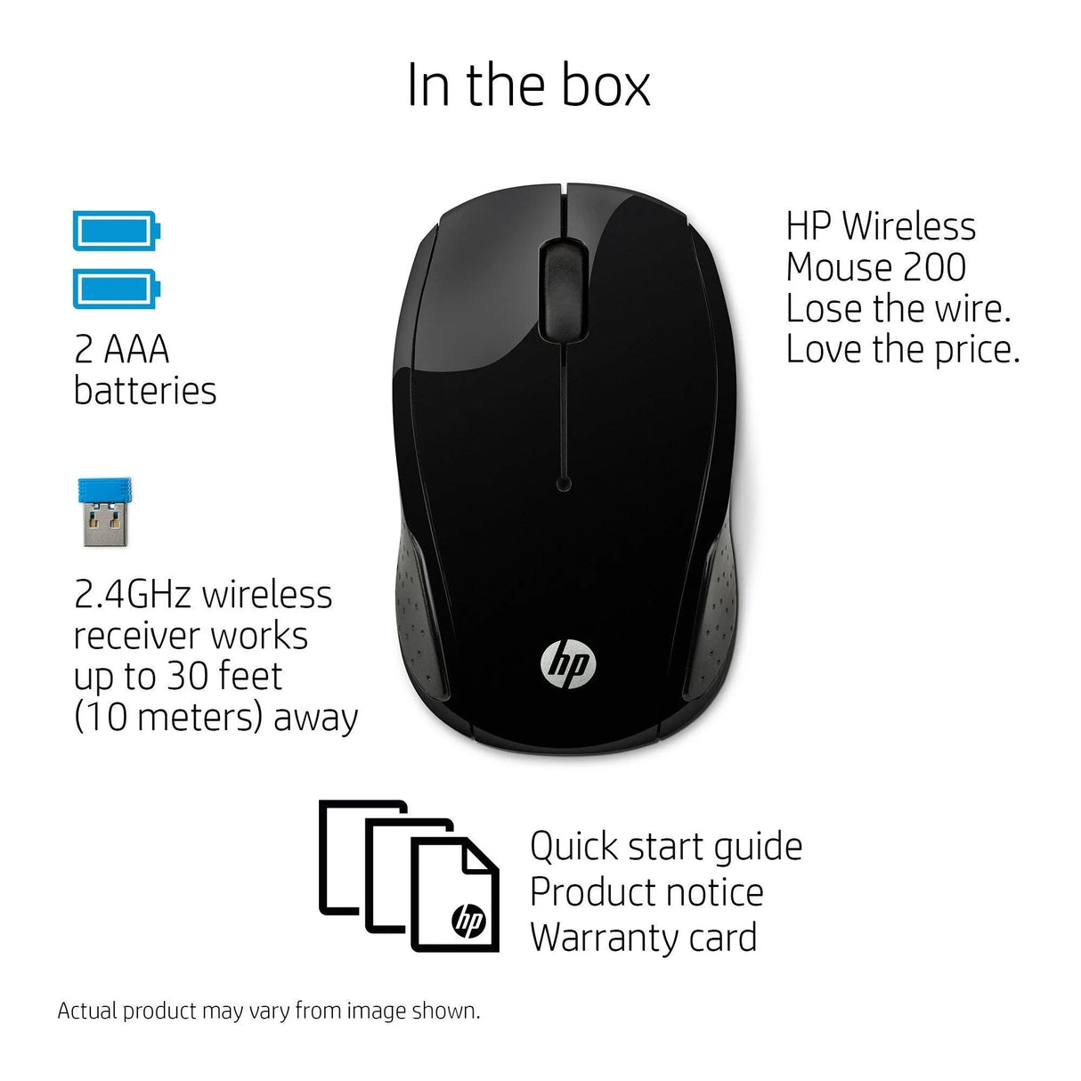 HP Wireless Mouse 200 – Wireless 2.4GHz / 1200 DPI / Silent Click – Office Wireless Mouse