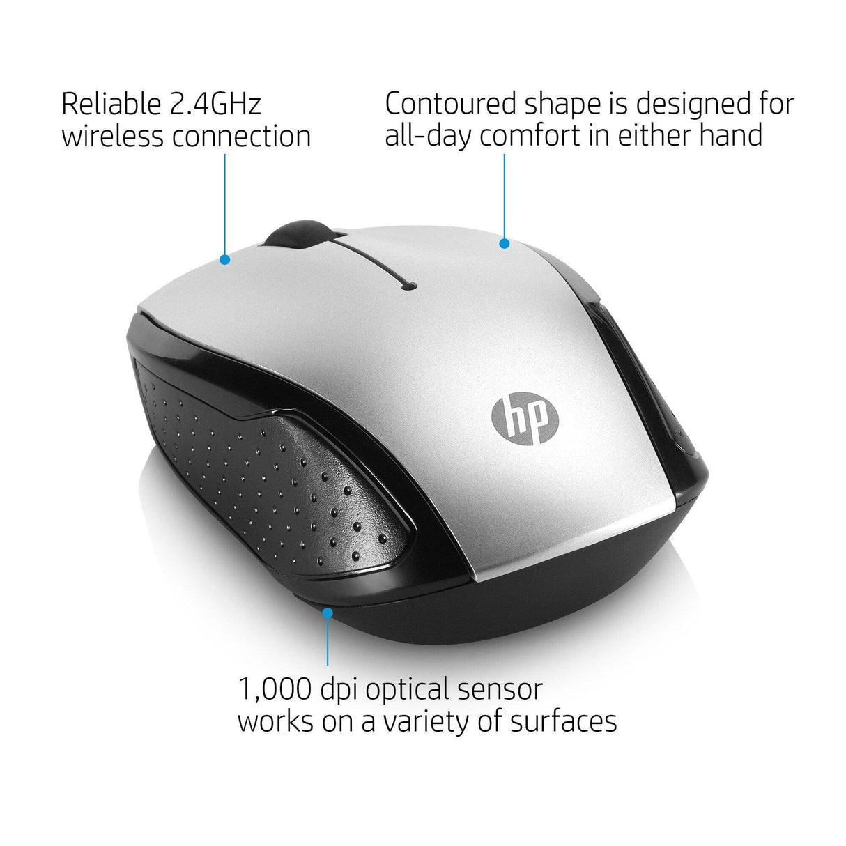 HP Wireless Mouse 200 – Wireless 2.4GHz / 1200 DPI / Silent Click – Office Wireless Mouse