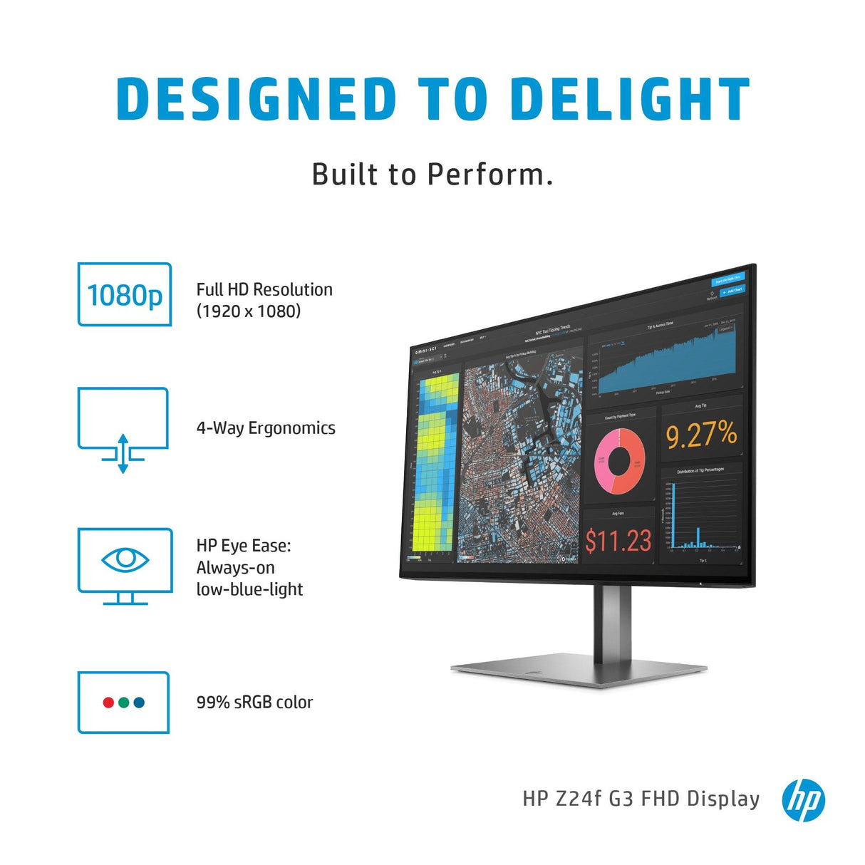 HP Z24f G3 FHD Display (3G828AA)