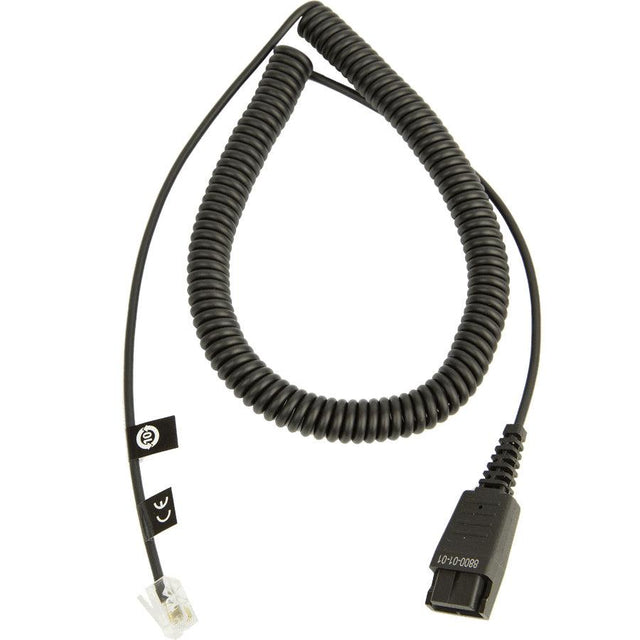JABRA QD to Modular RJ extension coiled cord (8800-01-01)