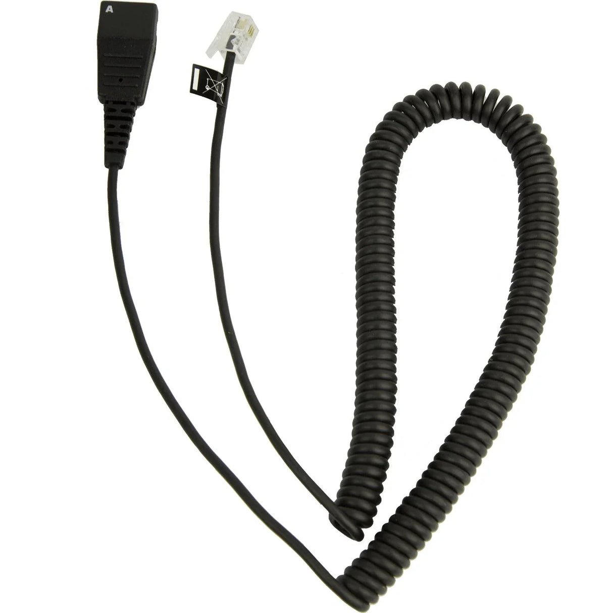 JABRA QD to Modular RJ extension coiled cord for Cisco IP (8800-01-37)