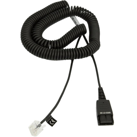 JABRA QD to Modular RJ extension coiled cord for Siemens Open Stage series (8800-01-94)