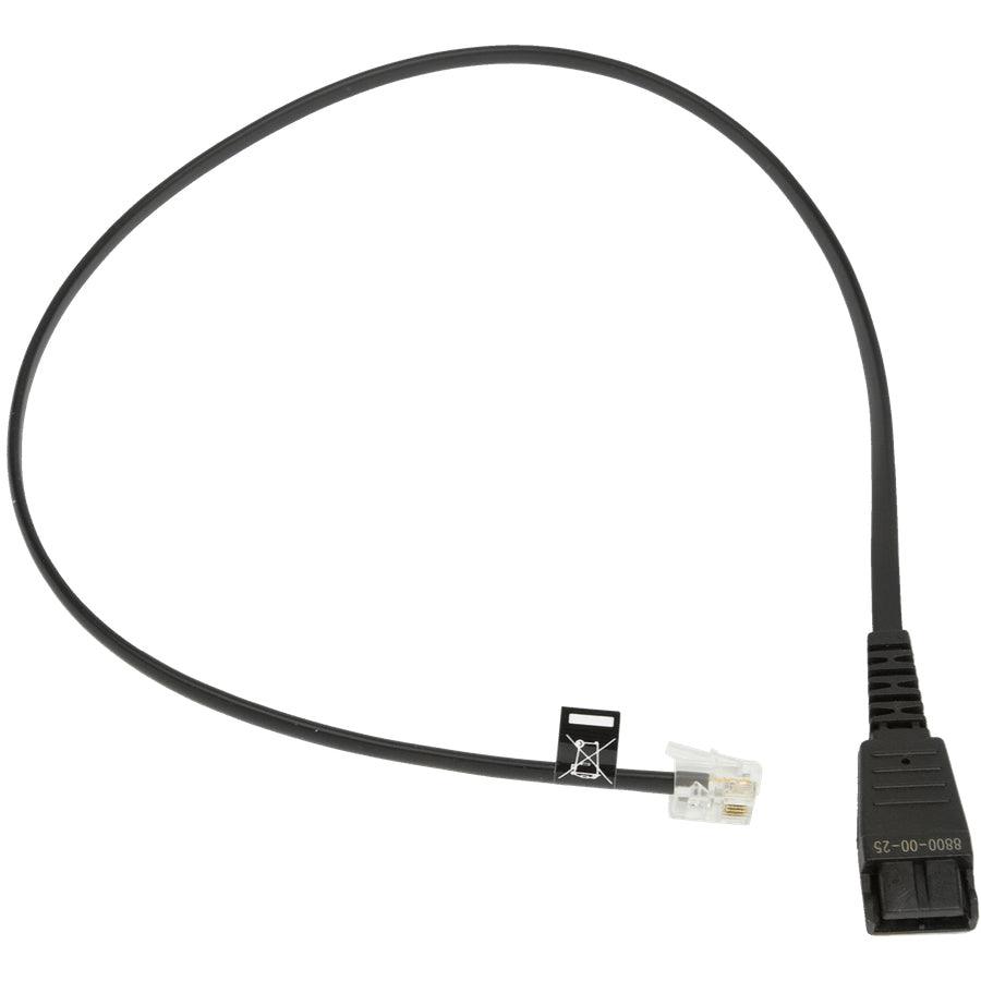 JABRA QD to Modular RJ extension cord for Yealink (8800-00-25)