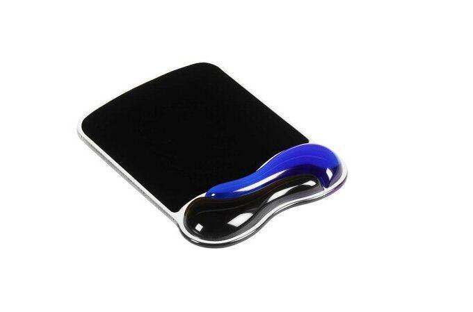 KENSINGTON Duo Gel Mouse Pad with Integrated Wrist Support - Blue|Smoke (62401)