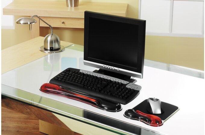 KENSINGTON Duo Gel Mouse Pad with Integrated Wrist Support - Red|Black (62402)