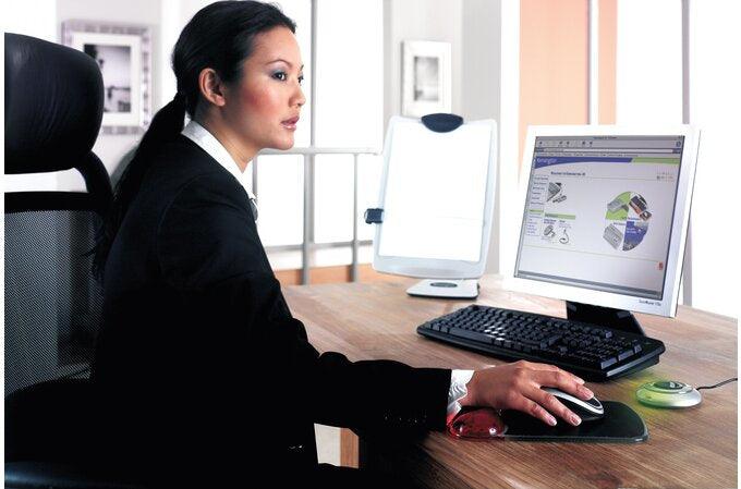 KENSINGTON Duo Gel Mouse Pad with Integrated Wrist Support - Red|Black (62402)