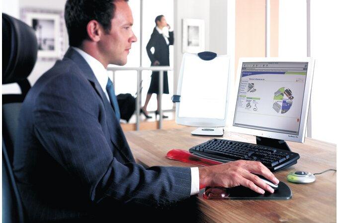 KENSINGTON Duo Gel Mouse Pad with Integrated Wrist Support - Red|Black (62402)