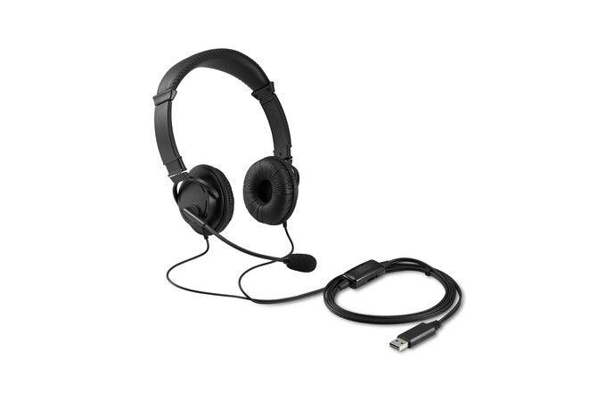 KENSINGTON HiFi USB Headphones with Mic and Volume Control Buttons (K33065WW)