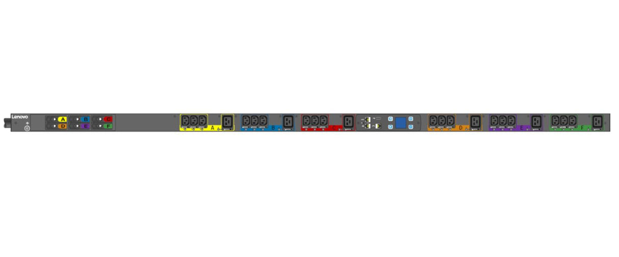 LENOVO 0U 18 C13|6 C19 Switched and Monitored 32A 3 Phase PDU (00YJ782)