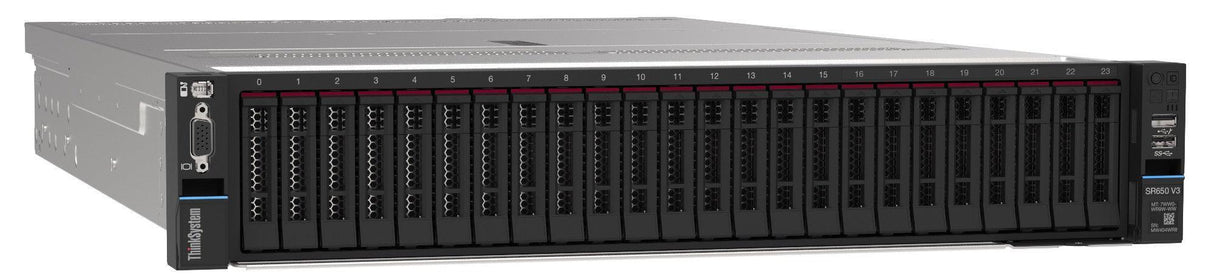 LENOVO LENOVO ThinkSystem SR650 V3, 1xIntel Xeon Gold 5418Y 24C 2.1-2.9GHz 185W, 1x32GB 2Rx8, ThinkSystem RAID 9350-8i 2GB Flash PCIe 12Gb Adapter, 1x750W