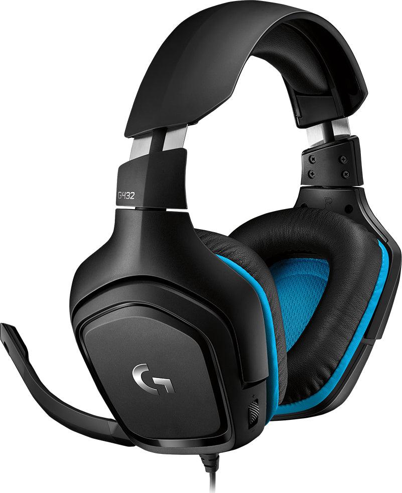 Logitech G432 Headset Wired Head-band Gaming Black, Blue