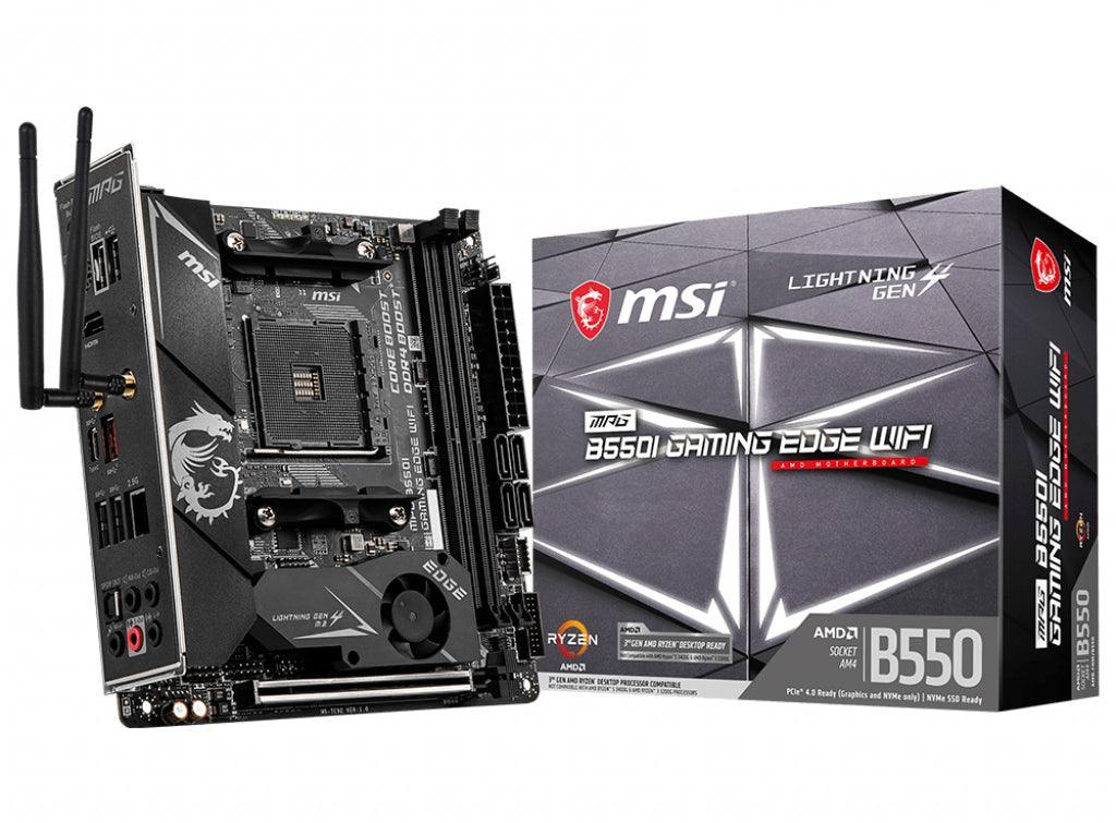 MSI AMD B550 | AM4 | 2x DDR4 | SATA III | M.2 | USB 3.2 | 2.5G LAN | Wi-Fi | PS|2 | S|PDIF | Mini-ITX | 170x170 mm (MPG B550I GAMING EDGE WIFI)