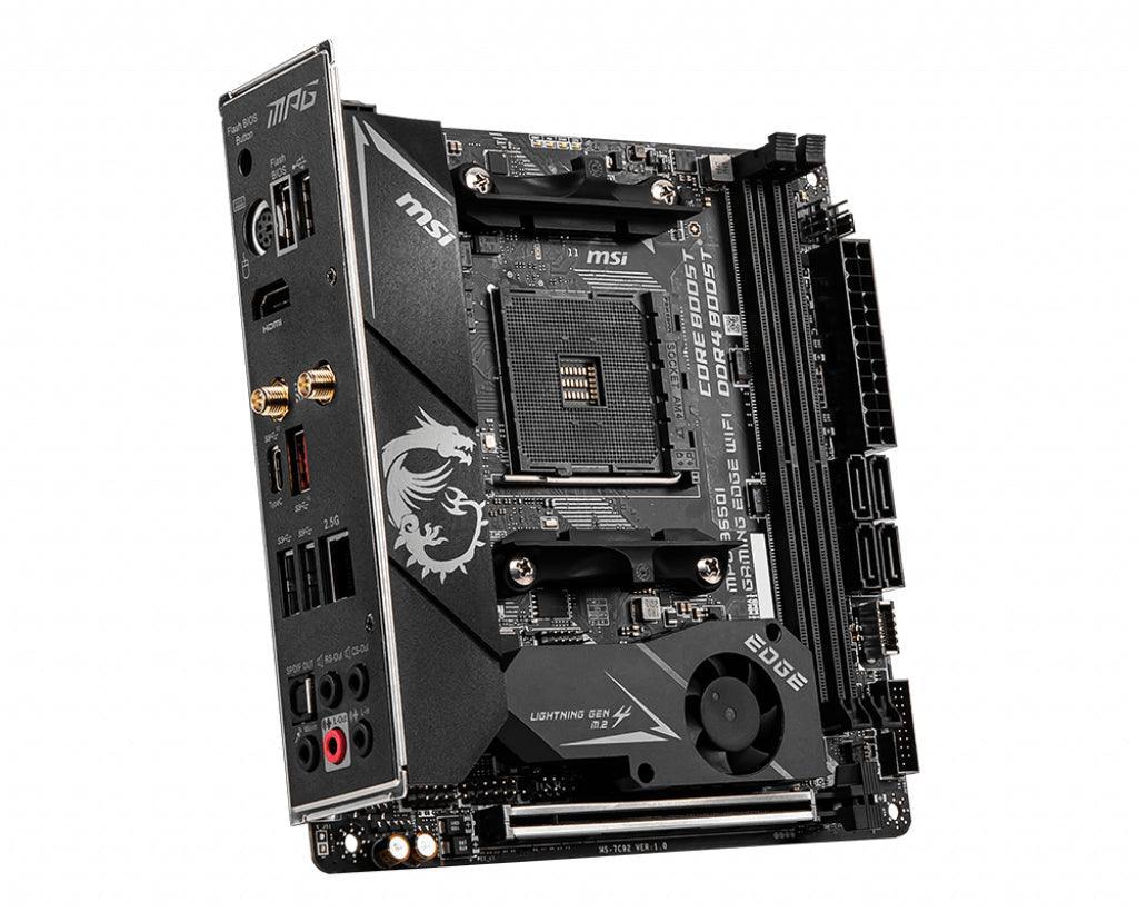 MSI AMD B550 | AM4 | 2x DDR4 | SATA III | M.2 | USB 3.2 | 2.5G LAN | Wi-Fi | PS|2 | S|PDIF | Mini-ITX | 170x170 mm (MPG B550I GAMING EDGE WIFI)