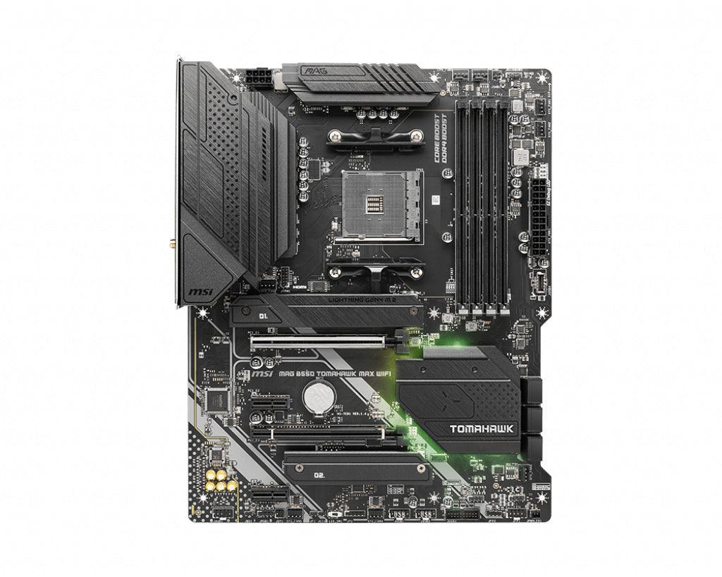 MSI AMD B550 | AM4 | 4x DDR4 | DP | SATA III | M.2 | USB 3.2 | 1|2.5G LAN | WIFI | PS|2 | S|PDIF | ATX | 305x244 mm (MAG B550 TOMAHAWK MAX WiFi)