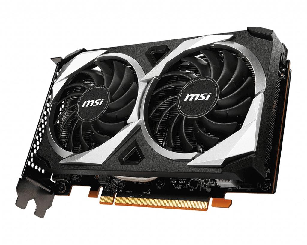 MSI AMD Radeon RX 6500 XT | 4GB GDDR6 | 64 bit | PCI Express 4.0 | 1 x HDMI (2.1) | 1 x DP (1.4a) | DirectX 12.0 | OpenGL 4.6 | VR | 107W (RADEON RX 6500 XT MECH 2X 4G OC)