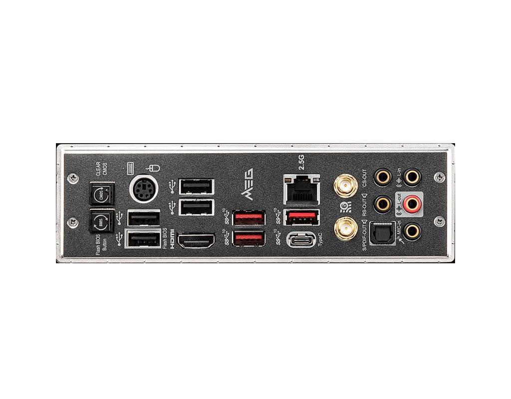 MSI ATX | AMD B550 chipset | Socket AM4 | 4xDDR4 DIMM slots | 7.1ch audio | 2.5-Gigabit LAN | Wi-Fi | Bluetooth (MEG B550 UNIFY)