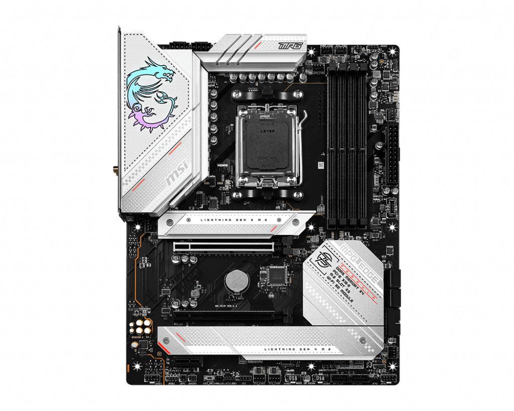 MSI ATX | AMD B650 chipset | Socket AM5 | 4xDDR5 | 7.1ch audio | 2.5-Gigabit LAN | Wi-Fi | Bluetooth 5.2 (MPG B650 EDGE WIFI)