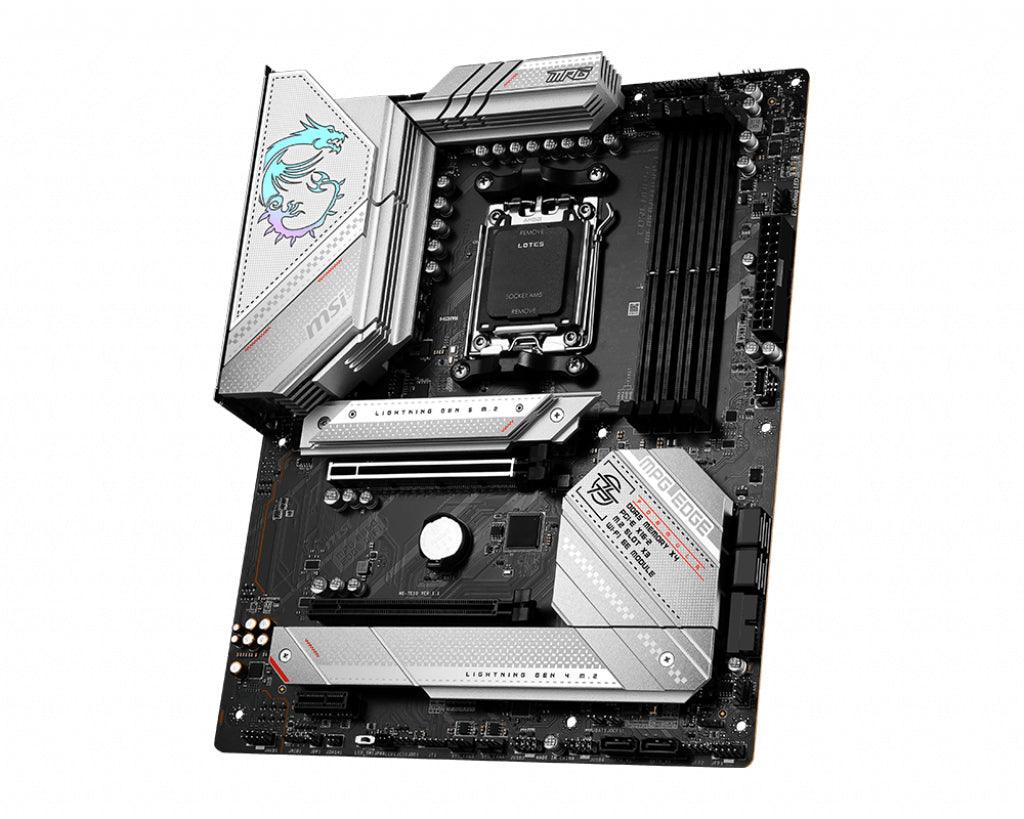 MSI ATX | AMD B650 chipset | Socket AM5 | 4xDDR5 | 7.1ch audio | 2.5-Gigabit LAN | Wi-Fi | Bluetooth 5.2 (MPG B650 EDGE WIFI)