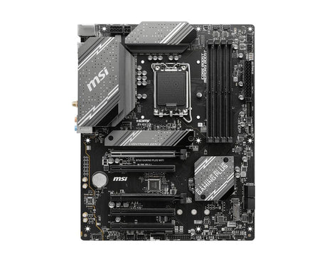 MSI INTEL B760 | DDR5 max 192GB | CPU Socket LGA 1700 | 2x PCIe 4.0 x16 | 3x PCIe 3.0 x1 2.1 | DisplayPort 1.4 | M.2 Gen4 | SATA 6Gbps | 2.5Gbps LAN | Wi-Fi 6E | Bluetooth 5.3 (B760 GAMING PLUS WIFI)