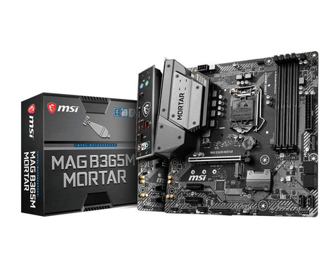 MSI LGA 1151 | Intel B365 Chipset | 4 x DDR4 Max 64GB | PCIe 3.0 x16 | PCIe 3.0 x1 1.4 | SATA 6Gb|s | M.2 | I219-V Gigabit LAN (B365M MORTAR)