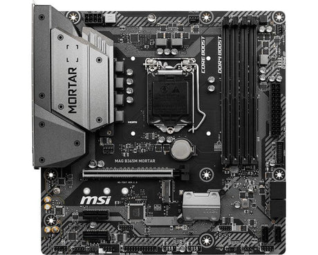 MSI LGA 1151 | Intel B365 Chipset | 4 x DDR4 Max 64GB | PCIe 3.0 x16 | PCIe 3.0 x1 1.4 | SATA 6Gb|s | M.2 | I219-V Gigabit LAN (B365M MORTAR)