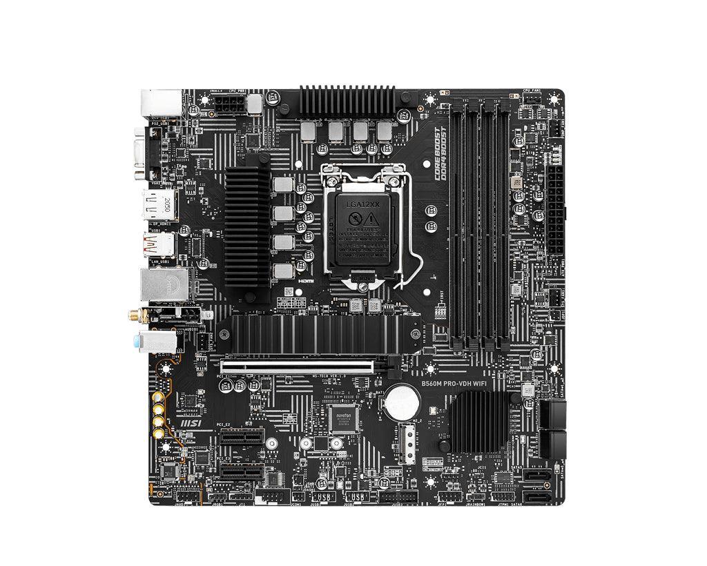 MSI LGA 1200 | Intel B560 | 4x DDR4 | 7.1-Ch | 2.5Gbps LAN | UEFI AMI BIOS | Miro-ATX (B560M PRO-VDH WIFI)
