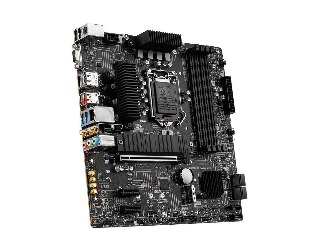 MSI LGA 1200 | Intel B560 | 4x DDR4 | 7.1-Ch | 2.5Gbps LAN | UEFI AMI BIOS | Miro-ATX (B560M PRO-VDH WIFI)