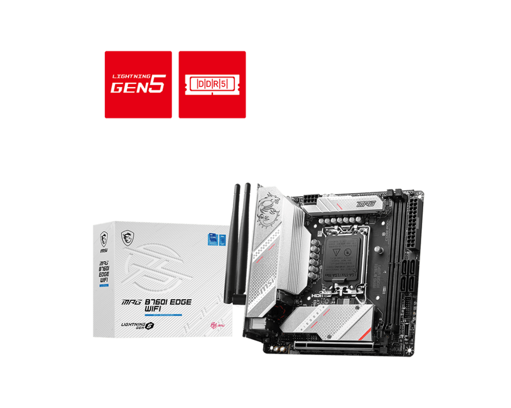 MSI MPG B760I EDGE WIFI LGA1700 MOTHERBOARD. DDR5