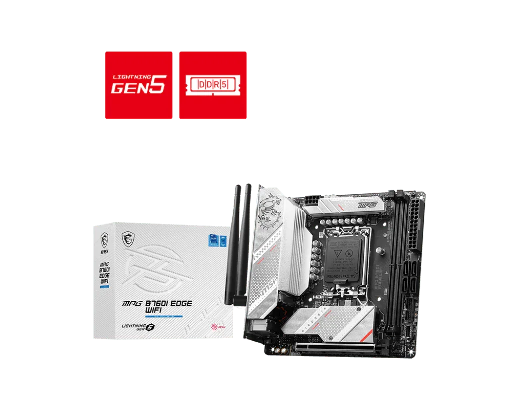 MSI MPG B760I EDGE WIFI LGA1700 MOTHERBOARD. DDR5