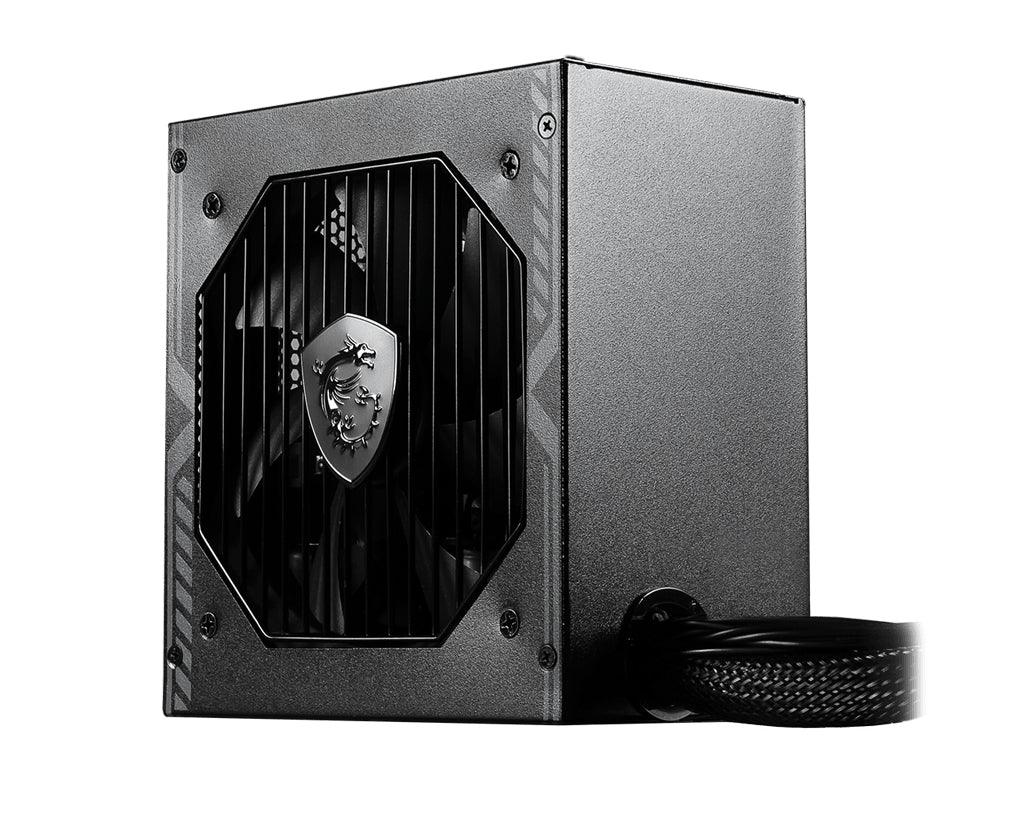 MSI MSI MAG A650BN UK PSU '650W | 80 Plus Bronze certified | 12V Single-Rail | DC-to-DC Circuit | 120mm Fan | Non-Modular | Sleeved Cables | ATX Power Supply Unit | UK Powercord | Black' (MAG A650BN)