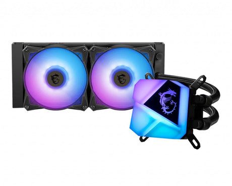 MSI MSI MAG CORELIQUID C240 Liquid CPU Cooler '240mm Radiator | 2x 120mm ARGB PWM Fan | ARGB lighting | MSI Center Supported | Compatible with Intel and AMD Platforms | Latest LGA 1700 ready' (MAG CORELIQUID C240)